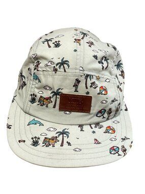 Vans Tropical Print Adjustable 5-Panel Hat With Leather Logo Patch Unisex